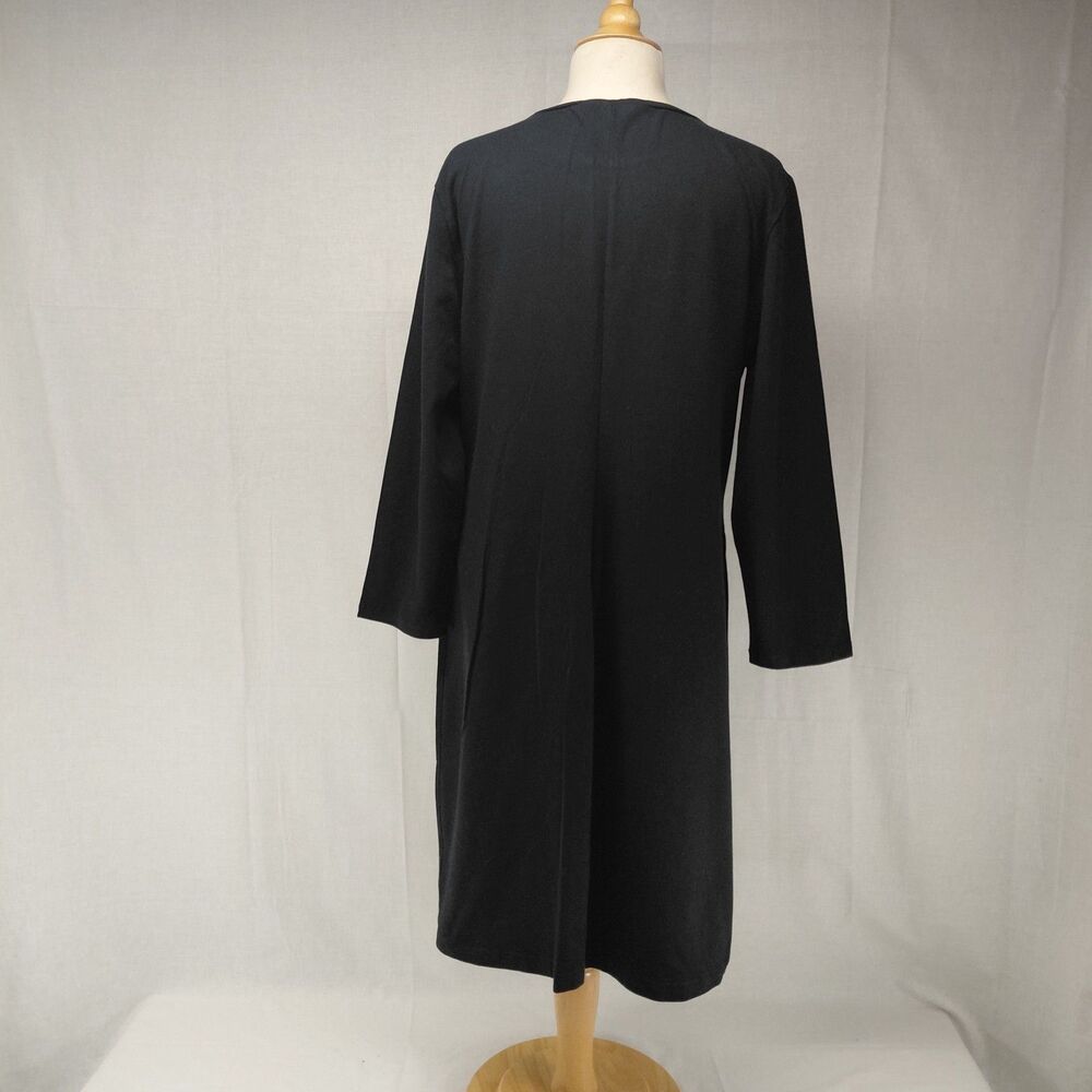 NWOT Old Navy LS Scoop Neck Knee Length Shirt Dress Black Sz XL Tall - Picture 5 of 7